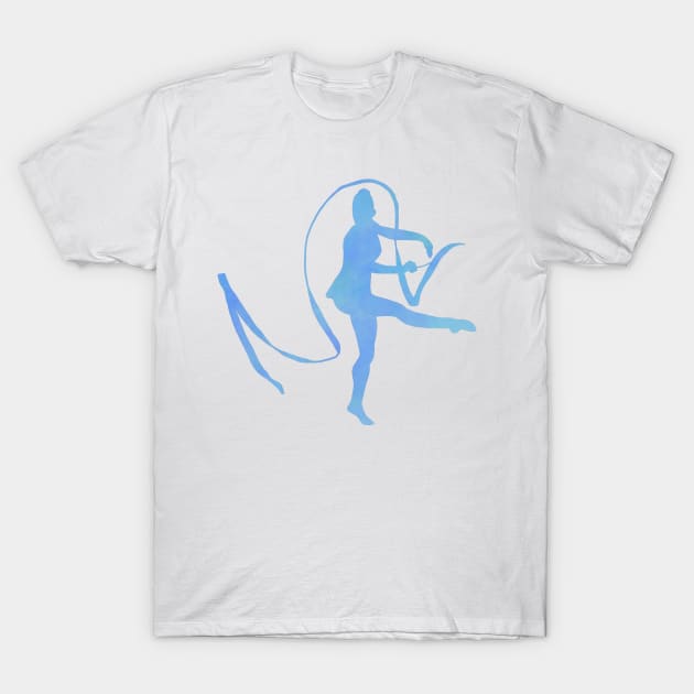 Blue Ribbon Gymnast T-Shirt by Becky-Marie